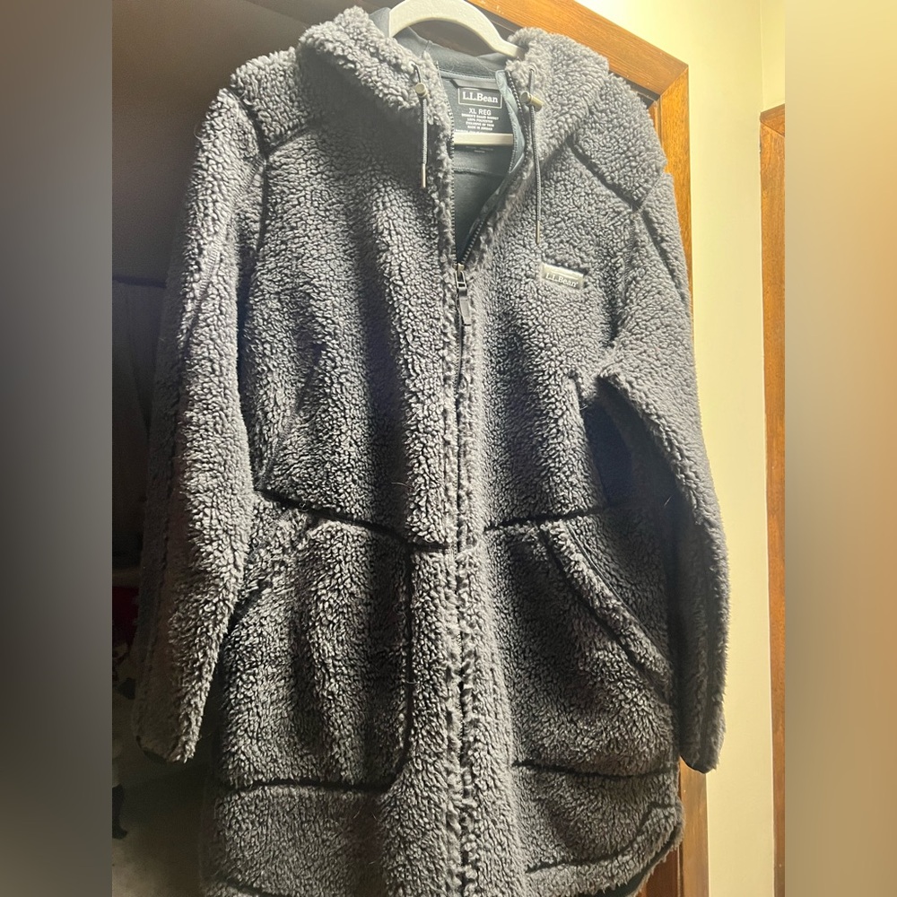 L.L. Bean Mountain Pile Charcoal Fleece Jacket